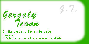 gergely tevan business card